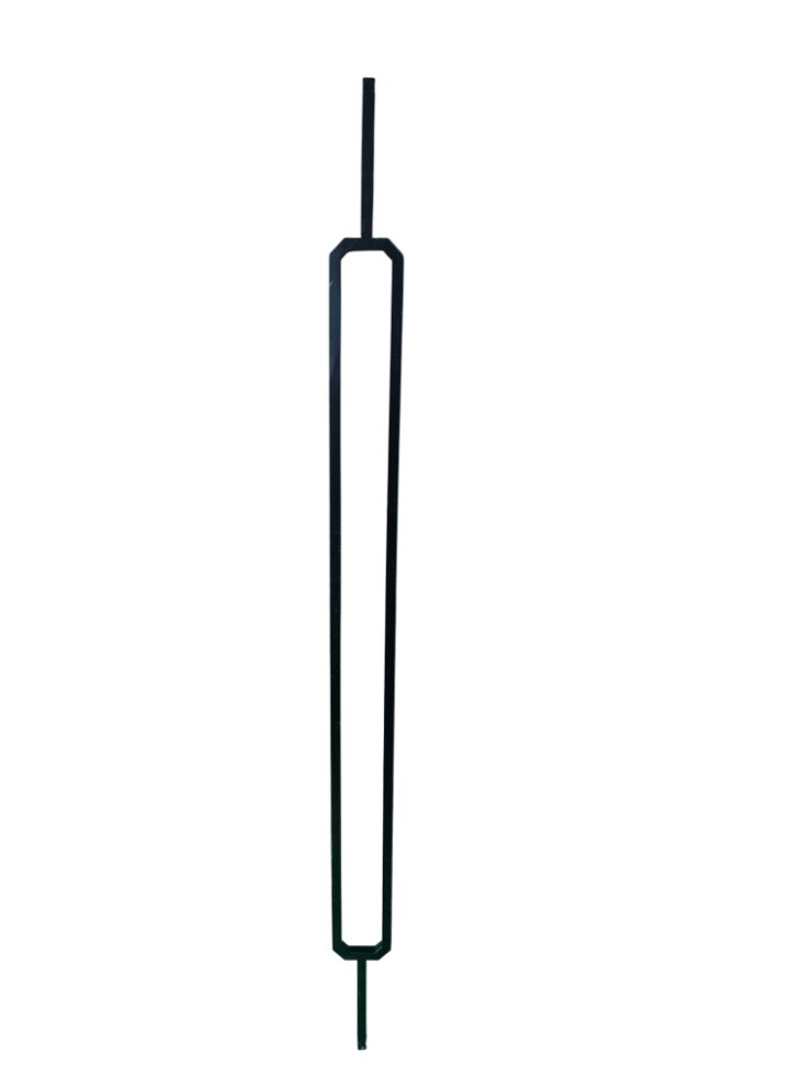 Metal Black Octagon Baluster