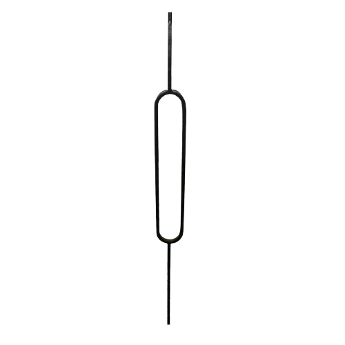 Metal Black Oval Baluster